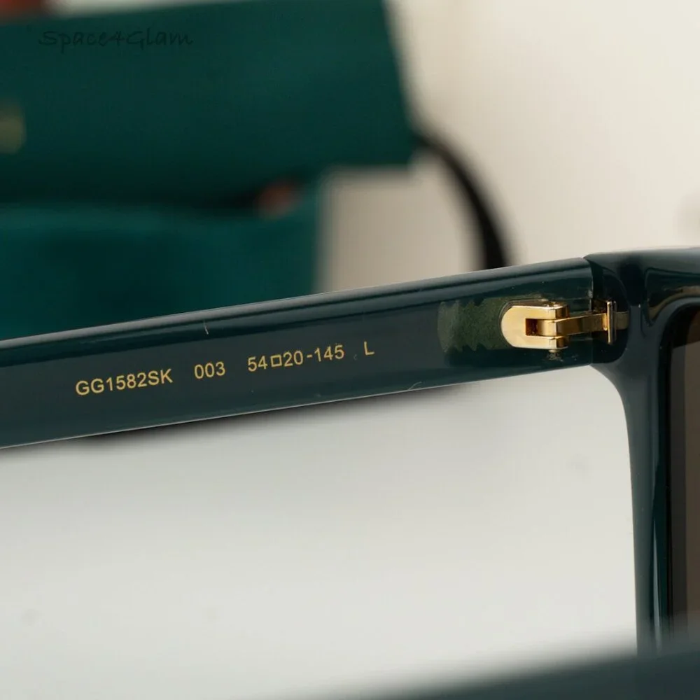 BRAND NEW Gucci GG1582SK 003 Opal Blue Grey Brown Unisex Square Sunglasses
